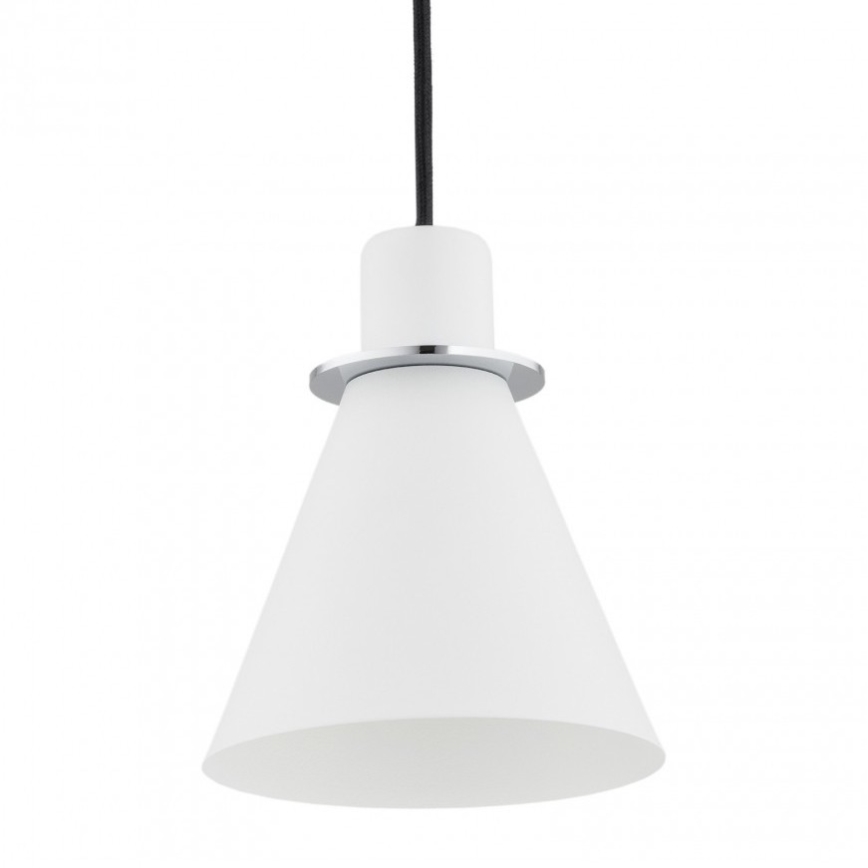 Argon 4681 - Takkkrona på ett snöre  BEVERLY 1xE27/15W/230V vit /skinande krom
