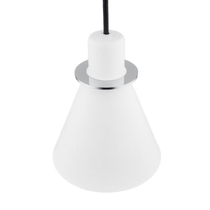 Argon 4681 - Takkkrona på ett snöre  BEVERLY 1xE27/15W/230V vit /skinande krom