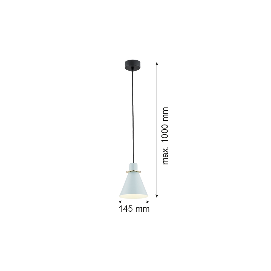 Argon 4682 - Takkkrona på ett snöre  BEVERLY 1xE27/15W/230V blå /gold