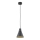 Argon 4688 - Takkkrona på ett snöre  BEVERLY 1xE27/15W/230V svart /skinande krom 