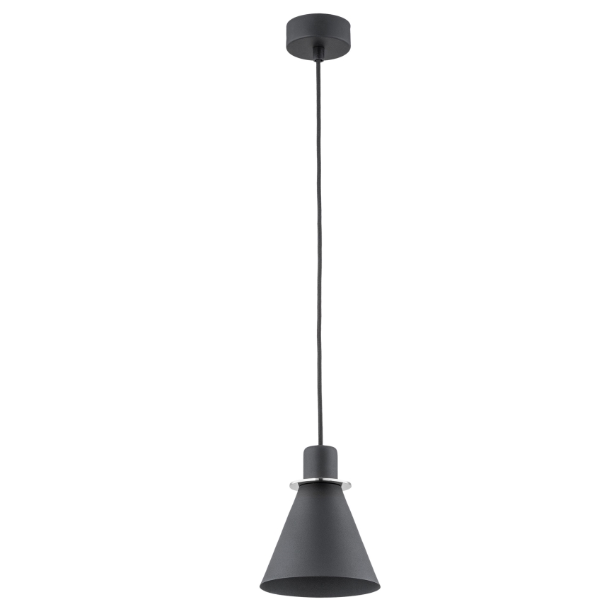 Argon 4688 - Takkkrona på ett snöre  BEVERLY 1xE27/15W/230V svart /skinande krom 