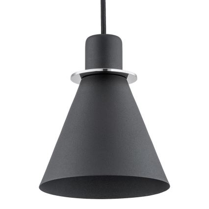 Argon 4688 - Takkkrona på ett snöre  BEVERLY 1xE27/15W/230V svart /skinande krom 