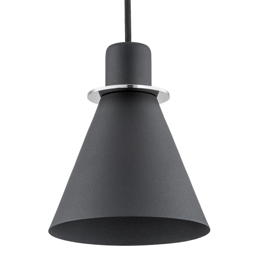 Argon 4688 - Takkkrona på ett snöre  BEVERLY 1xE27/15W/230V svart /skinande krom 