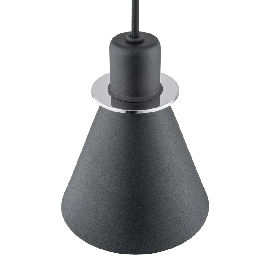 Argon 4688 - Takkkrona på ett snöre  BEVERLY 1xE27/15W/230V svart /skinande krom 