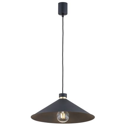 Argon 4695 - Ljusskrona med upphängningsrem  NASHVILLE 1xE27/15W/230V svart 