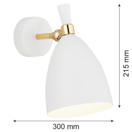 Argon 4699 - Vägglampa  CHARLOTTE 1xE27/15W/230V vit /gyllene