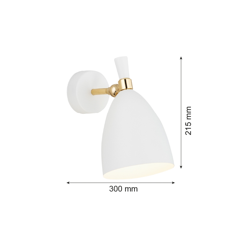 Argon 4699 - Vägglampa  CHARLOTTE 1xE27/15W/230V vit /gyllene