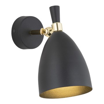 Argon 4701 - Vägglampa  CHARLOTTE 1xE27/15W/230V svart /gyllene