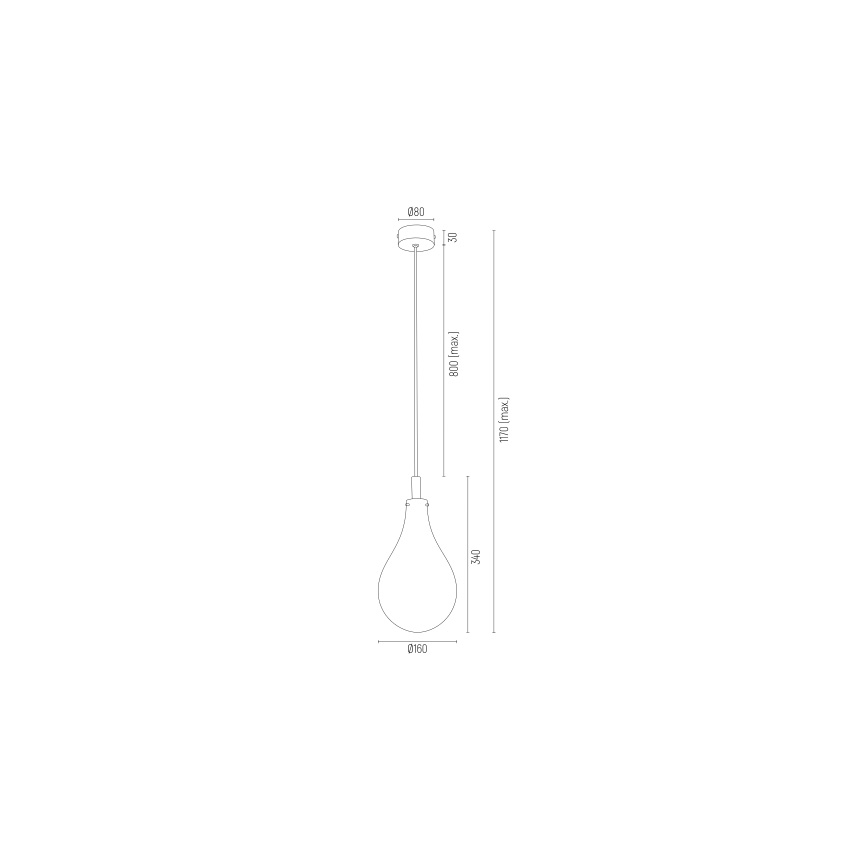Argon 4716 - Takkkrona på ett snöre  OAKLAND 1xG9/6W/230V