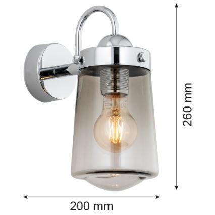 Argon 4718 - Badrum vägglampa  PASADENA 1xE27/15W/230V IP44