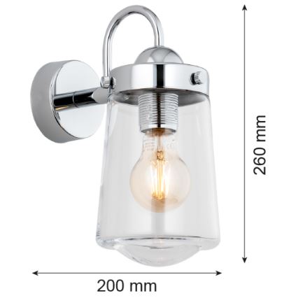 Argon 4719 - Badrum vägglampa  PASADENA 1xE27/15W/230V IP44