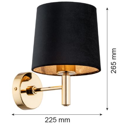 Argon 4729 - Vägglampa  PONTE 1xE27/15W/230V