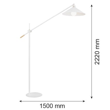 Argon 4731 - Golvlampa  NASHVILLE 1xE27/15W/230V vit 