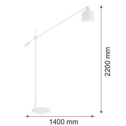 Argon 4734 - Golvlampa  DETROIT 1xE27/15W/230V vit
