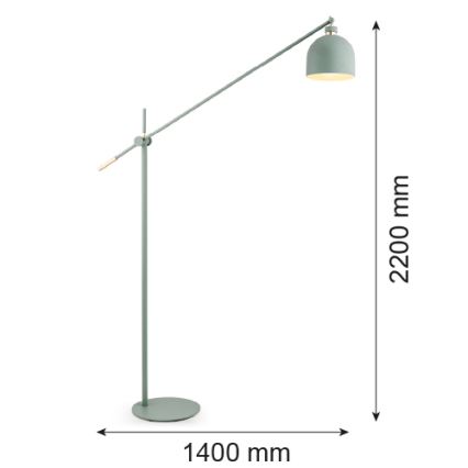 Argon 4736 - Golvlampa  DETROIT 1xE27/15W/230V grön