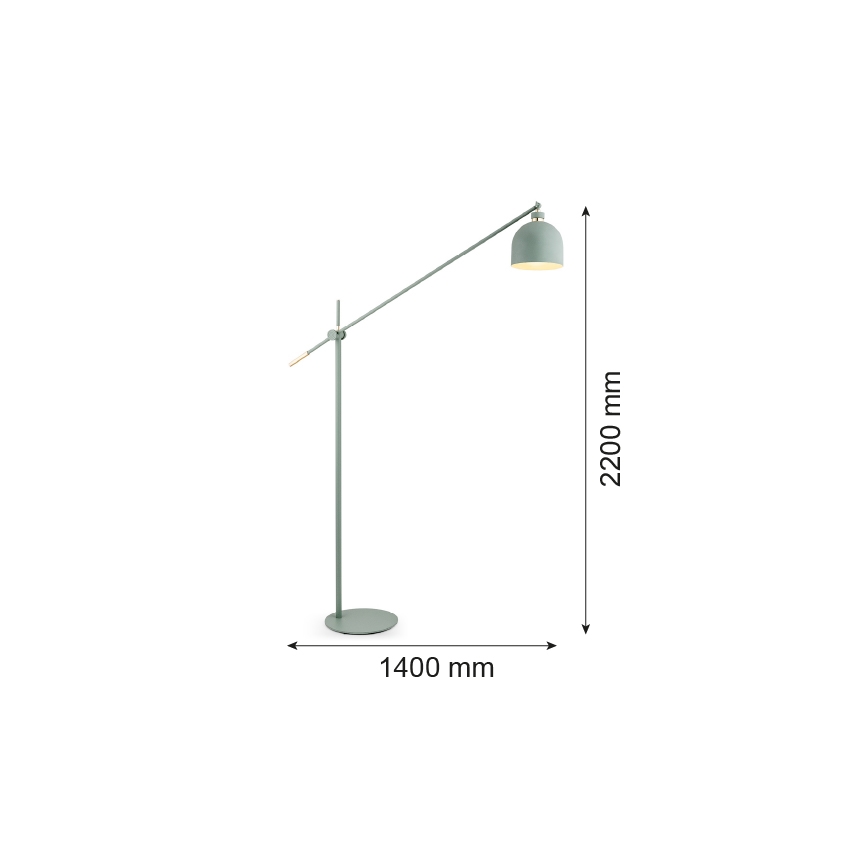 Argon 4736 - Golvlampa  DETROIT 1xE27/15W/230V grön