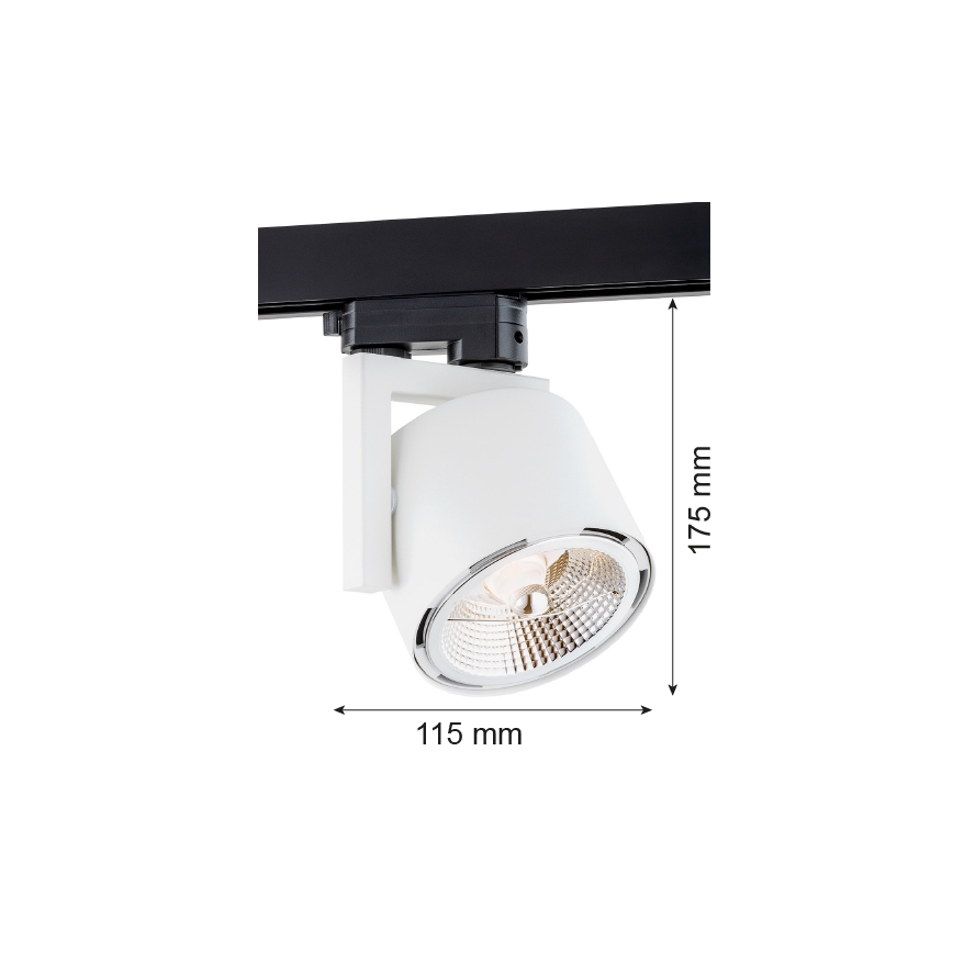 Argon 4750 - Spotbelysning för ALTO skensystem 1xGU10-AR111/12W/230V vit