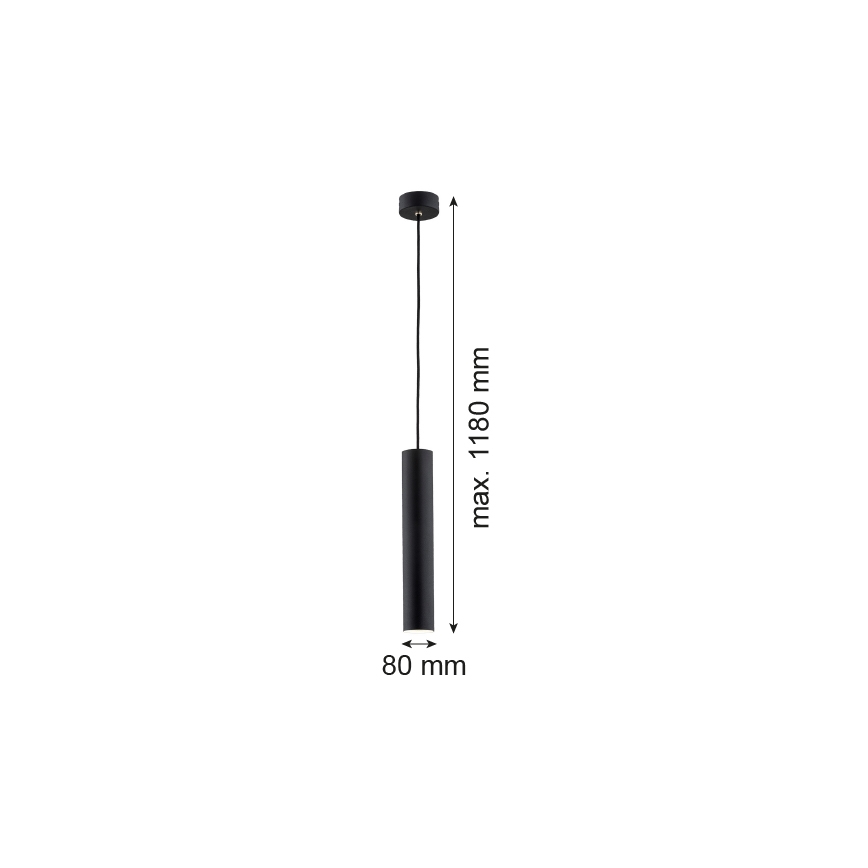 Argon 4756 - Takkkrona på ett snöre  GOMERA 1xGU10/5W/230V svart