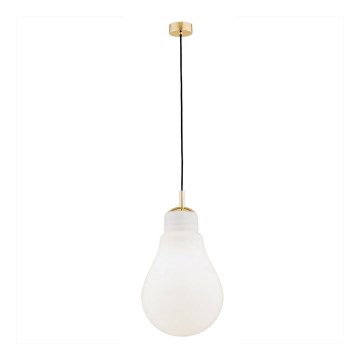 Argon 4879 - Ljuskrona med upphängningsrem JESSE 1xE27/15W/230V gyllene/vit
