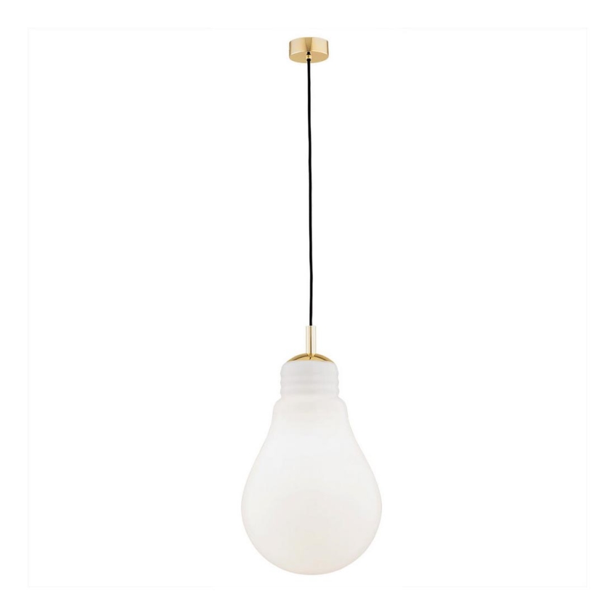 Argon 4879 - Ljuskrona med upphängningsrem JESSE 1xE27/15W/230V gyllene/vit