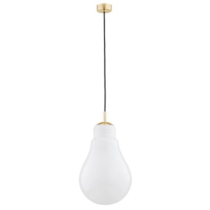 Argon 4879 - Ljuskrona med upphängningsrem JESSE 1xE27/15W/230V gyllene/vit