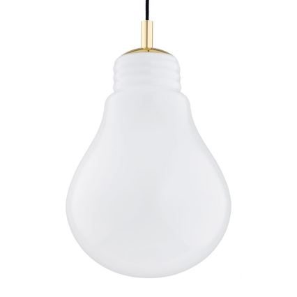 Argon 4879 - Ljuskrona med upphängningsrem JESSE 1xE27/15W/230V gyllene/vit