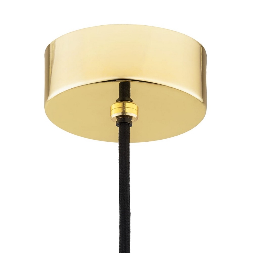 Argon 4879 - Ljuskrona med upphängningsrem JESSE 1xE27/15W/230V gyllene/vit