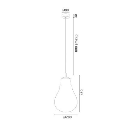 Argon 4879 - Ljuskrona med upphängningsrem JESSE 1xE27/15W/230V gyllene/vit