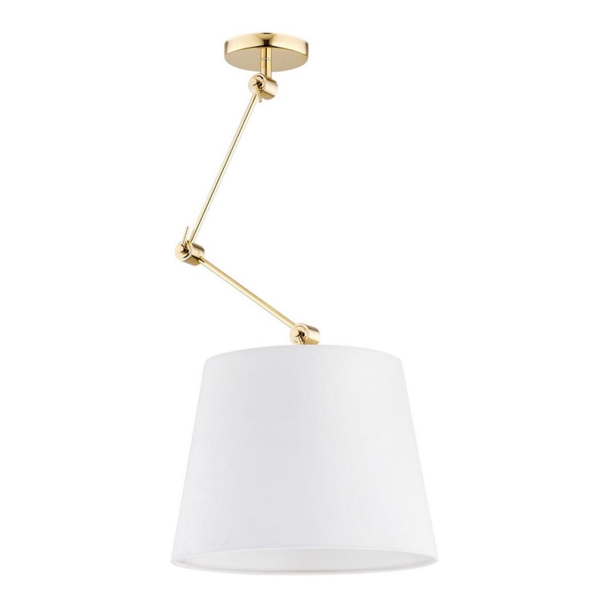 Argon 4895 - Pendelkrona ZAKYNTOS PLUS 1xE27/15W/230V vit/guld