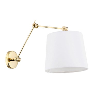 Argon 4897 - Vägglampa ZAKYNTOS PLUS 1xE27/15W/230V vit/gyllene