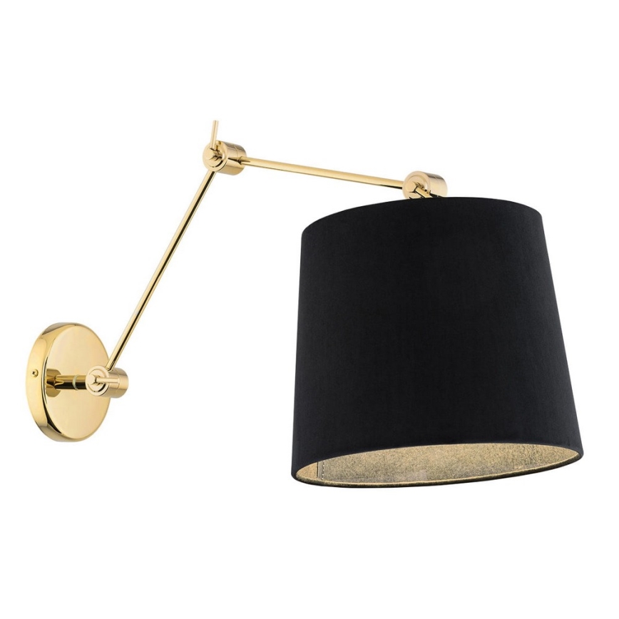 Argon 4898 - Vägglampa ZAKYNTOS PLUS 1xE27/15W/230V svart/gyllene