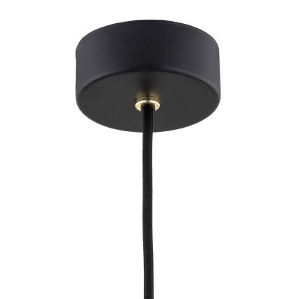 Argon 4905 - Ljuskrona med upphängningsrem MURANO 1xE27/15W/230V svart/gyllene