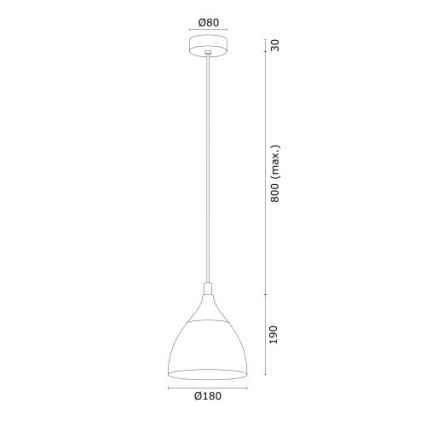 Argon 4905 - Ljuskrona med upphängningsrem MURANO 1xE27/15W/230V svart/gyllene