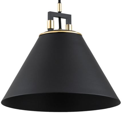 Argon 4915 - Ljuskrona med upphängningsrem ORTE 1xE27/15W/230V svart