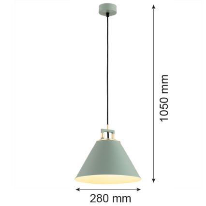 Argon 4916 - Ljuskrona med upphängningsrem ORTE 1xE27/15W/230V grön