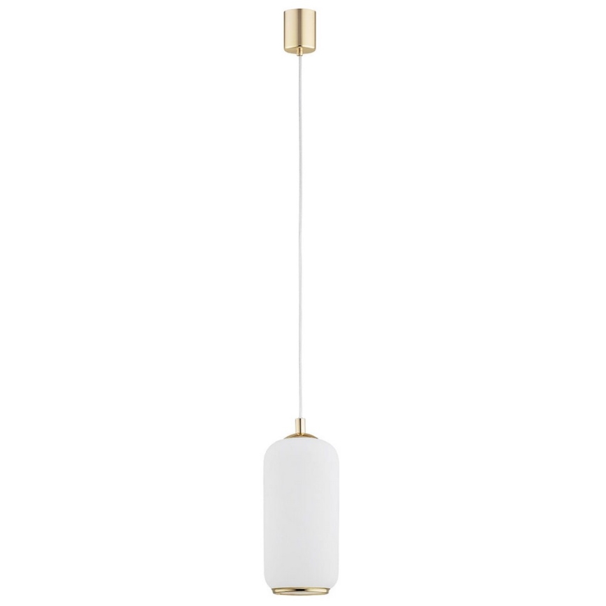Argon 4993 - Ljuskrona med upphängningsrem PALLADO 1xE27/15W/230V gyllene/vit