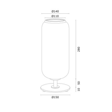 Argon 4994 - Bordslampa VALIANO 1xE27/15W/230V svart/vit/gyllene