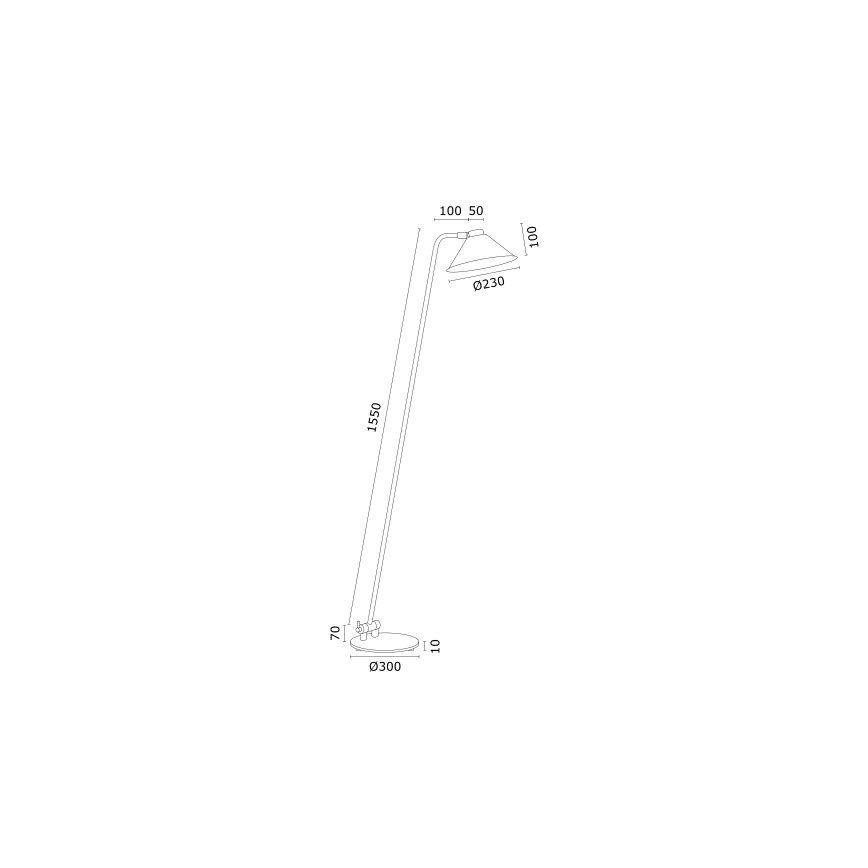 Argon 4997 - Golv lampa GABIAN 1xE27/15W/230V vit