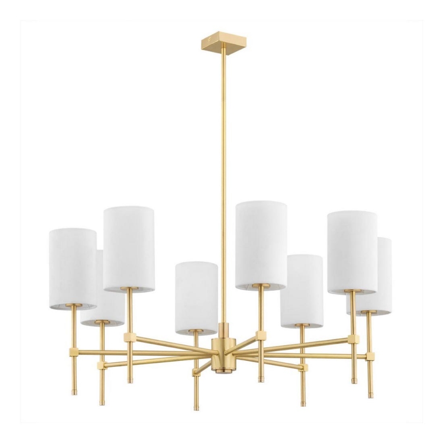 Argon 5051 - Pendelkrona ABRUZZO 8xE14/15W/230V mässing/vit