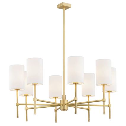 Argon 5051 - Pendelkrona ABRUZZO 8xE14/15W/230V mässing/vit