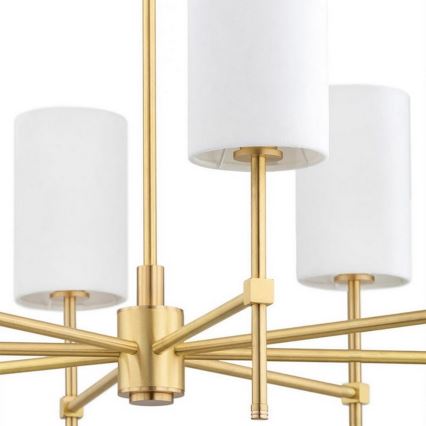 Argon 5051 - Pendelkrona ABRUZZO 8xE14/15W/230V mässing/vit