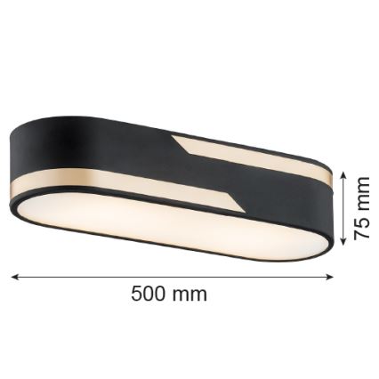 Argon 6001 - Taklampa TONI 3xE27/15W/230V svart/guld