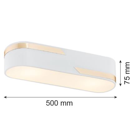 Argon 6003 - Taklampa TONI 3xE27/15W/230V vit/guld