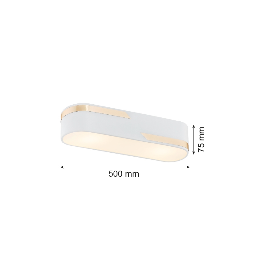 Argon 6003 - Taklampa TONI 3xE27/15W/230V vit/guld