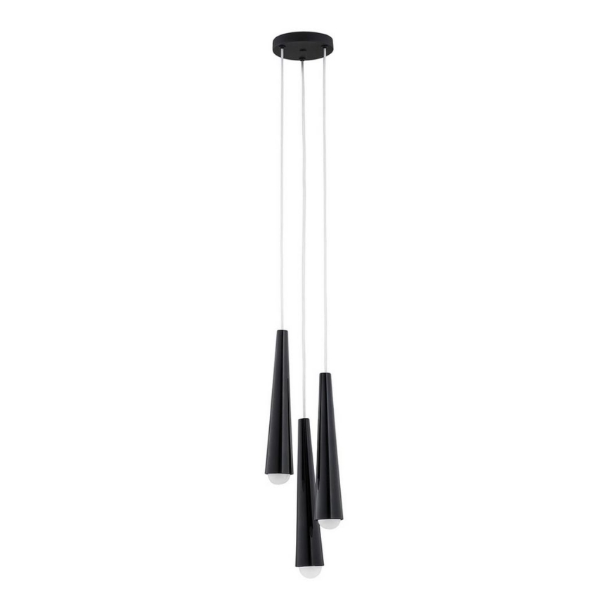 Argon 6103 - Takkkrona på ett snöre  HOLLYWOOD 3xE14/7W/230V svart 