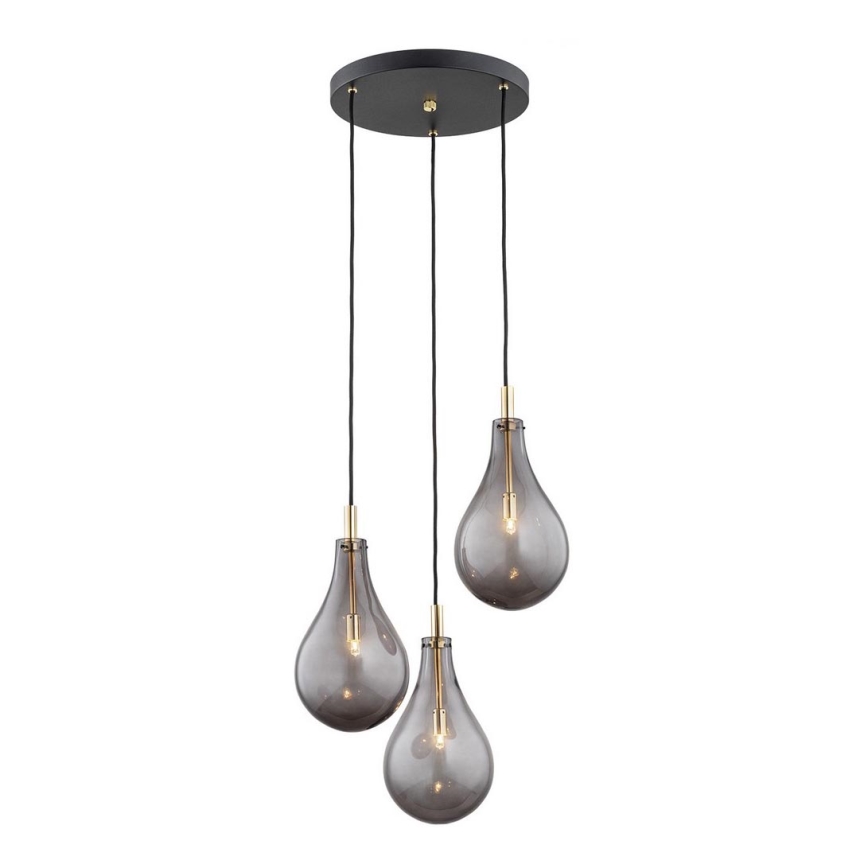 Argon 6105 - Takkkrona på ett snöre  OAKLAND 3xG9/6W/230V svart 