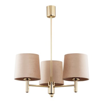 Argon 6109 - Upphängningsbar takkrona  PONTE 3xE27/15W/230V beige 