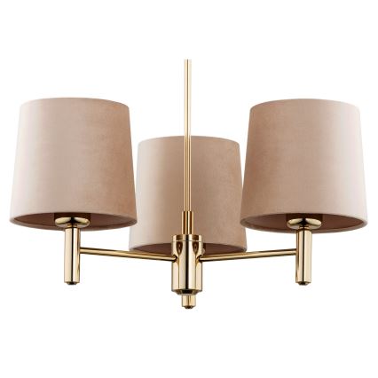 Argon 6109 - Upphängningsbar takkrona  PONTE 3xE27/15W/230V beige 