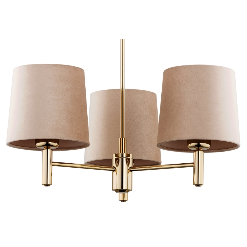 Argon 6109 - Upphängningsbar takkrona  PONTE 3xE27/15W/230V beige 
