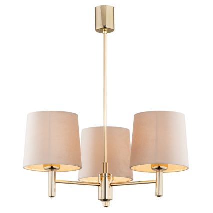 Argon 6109 - Upphängningsbar takkrona  PONTE 3xE27/15W/230V beige 